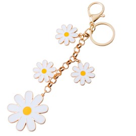 Giftale - Llavero esmaltado para mujer, blanco, (Sunflower-White), L