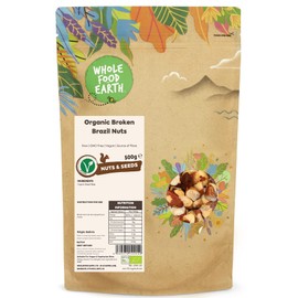 Wholefood Earth Organic Broken Brazil Nuts – 500g | Raw | GMO Free | Vegan | Source of Fibre | Certified Organic