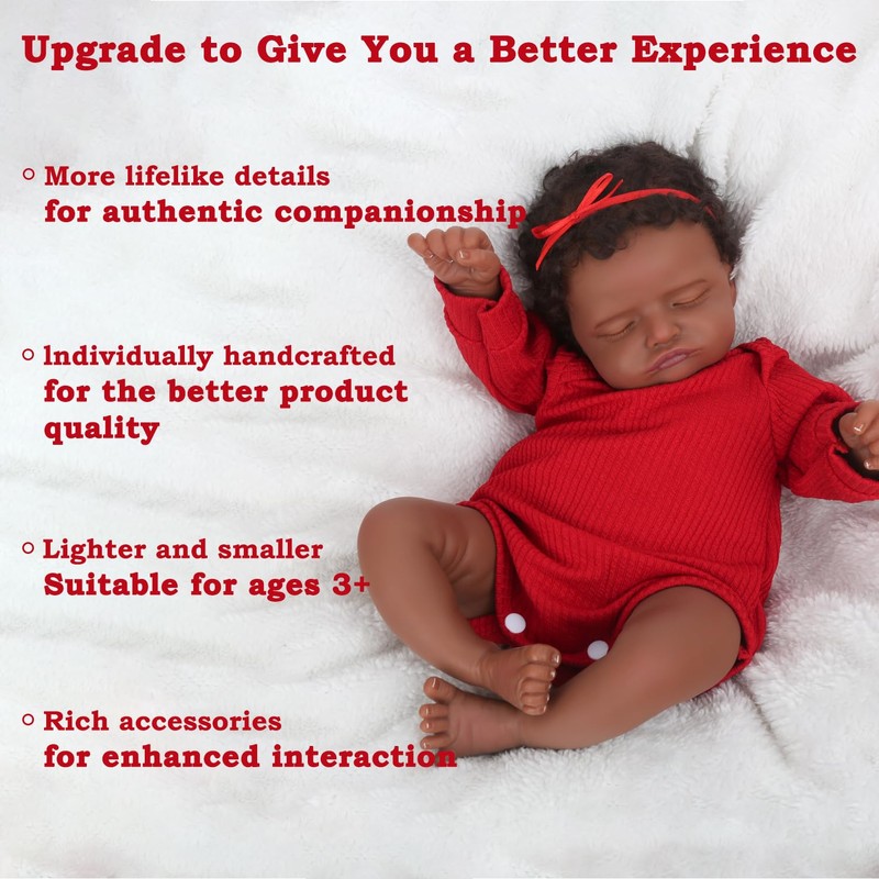 CHAREX Realistic 18 Inch Reborn Baby Doll - African American