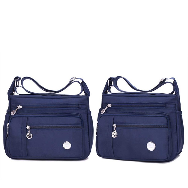KEEPOP Bolso bandolera para mujer, multibolsillo, impermeable, ligero, de nailon,