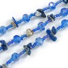 Avalaya Long Multistrand Glass and Semiprecious Stone Necklace In Blue/