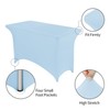 Peomeise 4FT Spandex Table Cover Rectangular Stretch Spandex Tablecloth (Blue