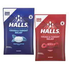 HALLS Cough & Throat Relief Cough Drops Variety Pack, 2 Flavors, 400 ct