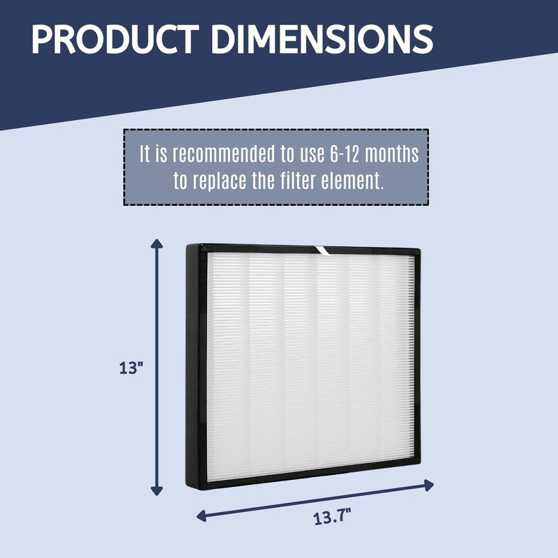 Nispira AK46001 Filter Replacement For Oreck Air Response Medium (WK16001)