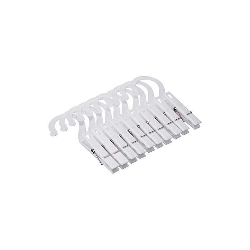 Fox Run Laundry Hooks, Set of 10 Clothing Pin Hooks,