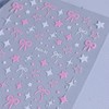 6 Sheets Bow Star Nail Art Stickers Decals Self-Adhesive 3D