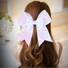 Glitter Cheer Hair Bows Ponytail Holder Elastic Band Sequins Bow-knot