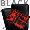 Premium 19-Piece Black Stainless Steel Hand, Foot, and Face Care Set Nail Clipper Set