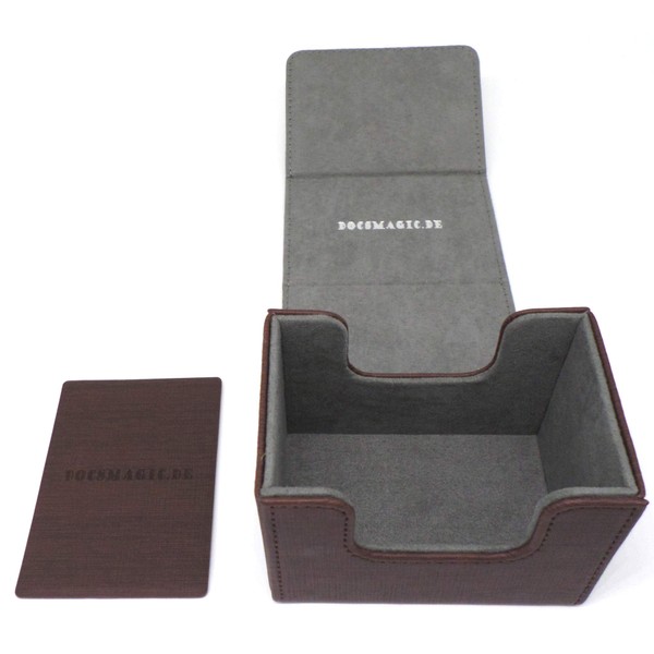 docsmagic.de Premium Magnetic Sideflip Box 80 Brown + Deck Divider