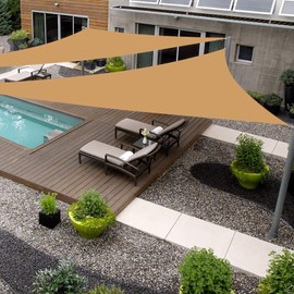 SHADEWIZ Right Triangle 15' x 19' x 24.2' Sand Sun Shade Sail swz12 Canopy Awning for Patio Backyard Lawn Garden Outdoor Activities UV Block Mesh Netting, We Can Make Custom Sizes