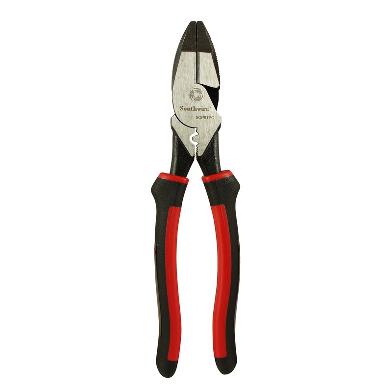 Southwire SCP9TPC High-Leverage Side Cutting Pliers with Fish Tape Puller;