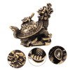 Mobestech Retro Copper Dragon Turtle Figurine Desktop Decor Unique Metal