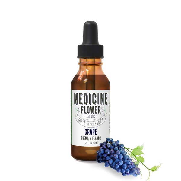 Medicine Flower Flavor Extract Natural - Grape Concord Culinary Use - .5 Ounce