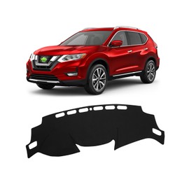 FIILINES Dash Cover for Nissan Rogue 2014-2020, Dashboard Mat Cover Rogue Accessories Sunshade Nonslip Mesh Protector No Glare Black