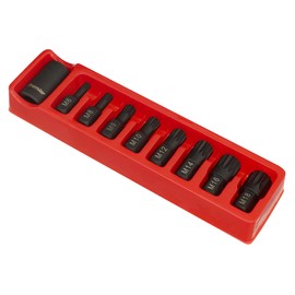 Sealey Ak5611 Impact Spline Bit and Holder Set 9Pc 1/2Sq Drive