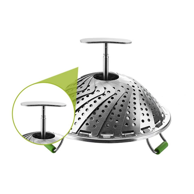 Stainless Steel Collapsible Steamer Basket - 9" Insert for Pots
