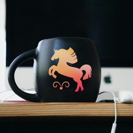 ANT 12" x 4+2ft Craft Permanent Adhesive Vinyl for DIY Project, Compatible with Cricut, Silhouette, Expressions, Cameo (Holographic Apricot with Red Light)