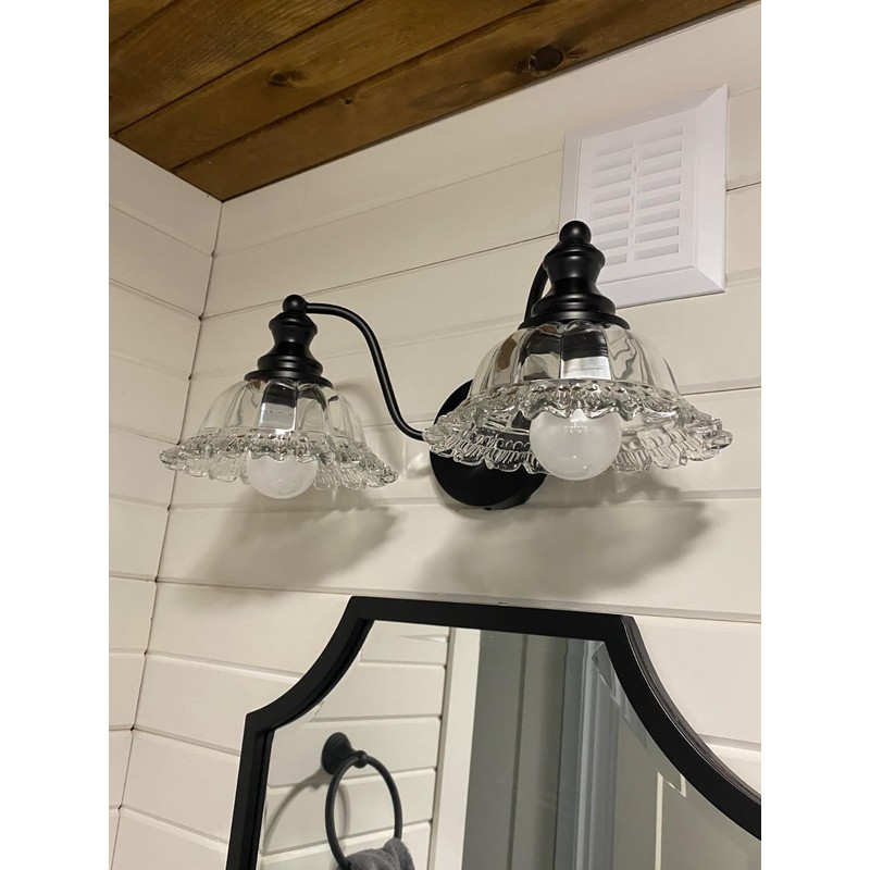 XIEDUN Farmhouse Bathroom Light Fixtures Black Vanity Lights for Bathroom