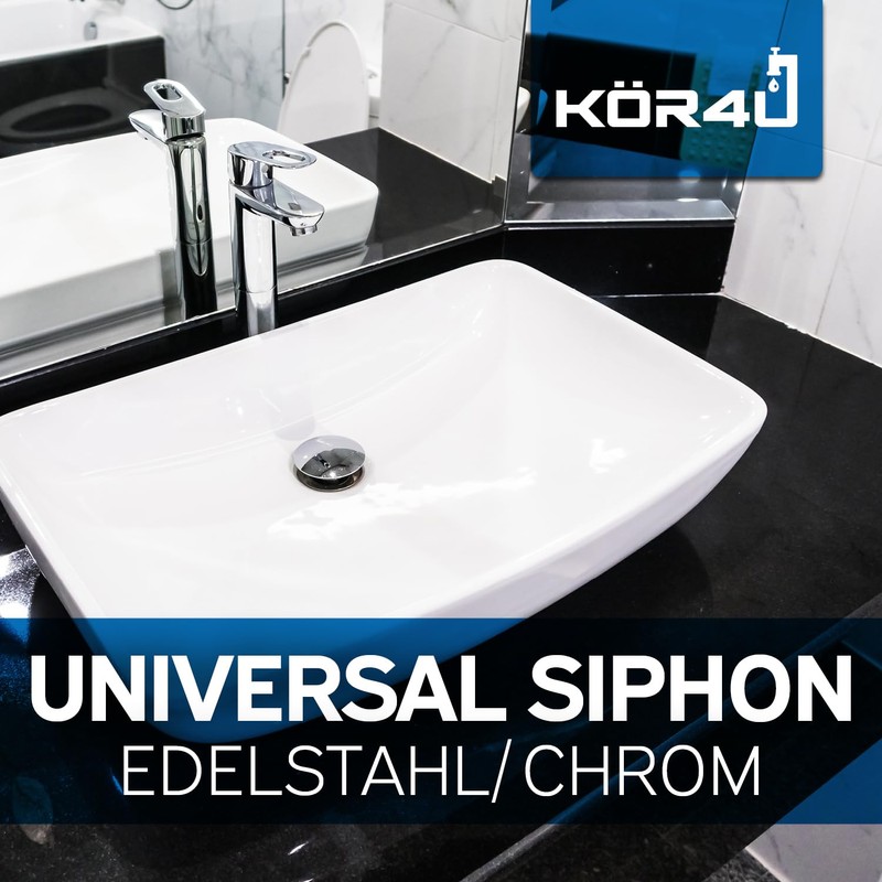 kör4u Universal Sink Siphon Drain Fitting with Odour Trap Including