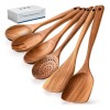 Juego De Palas Y Cucharas De Madera Para Cocina Café