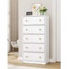 Nicehill White Dresser for Bedroom with 5 Drawers Wooden Dresser
