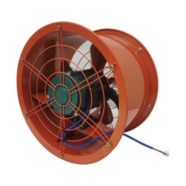 INTSUPERMAI 220V 14 inch Axial Fan Explosion-Proof Axial Flow Fan Cylinder Pipe Fan Tube Fan Wall Mounted Ventilator Draft Fan Tube Axial Fan 1400RPM Window Exhaust Fan for Kitchen Warehouse Workshop