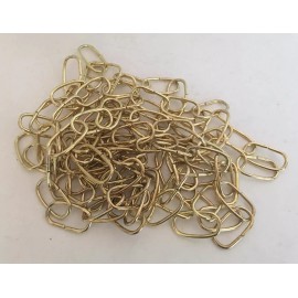 NEW 1 YD of  OVAL BRASS PLATED STEEL CHANDELIER CHAIN 11ga OLD LAMP PART