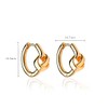 FETTERO 14K Gold Plated Earrings for Women Gold Huggie Hoops