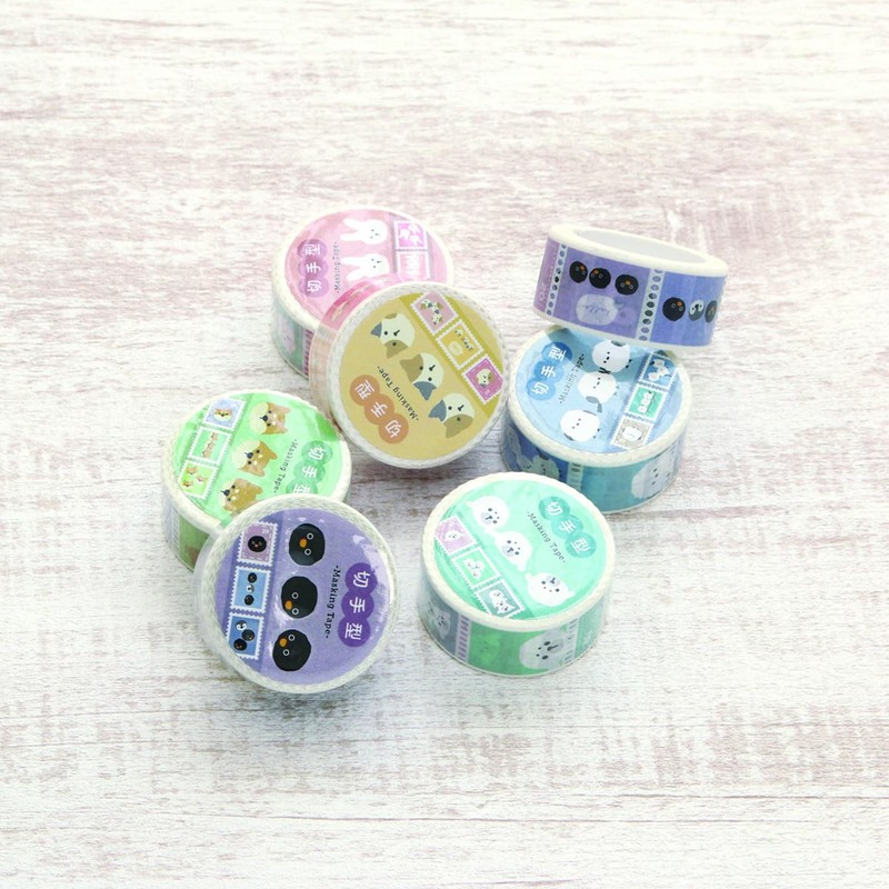 Lab Clip TRKM01-GA Stamp Type Masking Tape Trio Gomafu Seals