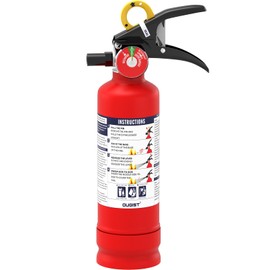 Ougist ABC Fire Extinguisher for Home & Vehicle - 2.5 lb 1-A:10-B:C Rated, Dry Chemical Fire Safety with Quick-Release Handle, Certified for Kitchen/Car/Boat Use (Model FF1KG)
