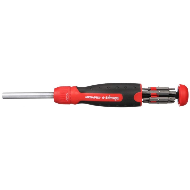 Multi-Bit Screwdriver, Ratcheting, 13-in-1