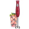 EUROSTAR 2-Speed Hand Blender with Stainless Steel Detachable Shaft, Red