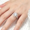 Birth Flower Ring For Women, Sterling S925 Silver April Birthstone