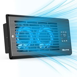 Hisummer Register Booster Fan for 4" x 10" Floor Register, Quiet 10-Speed Vent Fan Booster with Temp Sensor, 150 CFM Airflow, Improves Heating & Cooling, Remote Control, Only Fits 4x10 Duct Openings