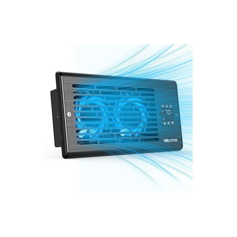 Hisummer Register Booster Fan for 4" x 10" Floor Register,