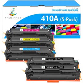 TRUE IMAGE Compatible 410A 410X Toner Cartridge Replacement for HP 410A 410X 410 for HP Color Laserjet Pro MFP M477fnw M477fdw M477fdn M452dw M452nw M452dn M477 Toner Printer (5-Pack)