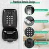 Key Lock Box, Wall Mounted Key Storage Box with 12-Digit