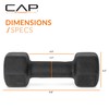 CAP Barbell Neoprene Dumbbell Weights, 10 lb Pair, Black