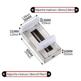 WANLIAN 1PCS Door Window Lock Stopper Adjustable Thick Sliding Safety Anti theft Children Security LockChild Plastic Steel Aluminium Rails Limit Window Door Anti Slip