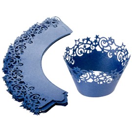 PME Midnight Blue Stars Cupcake Wrappers, Pack of 12