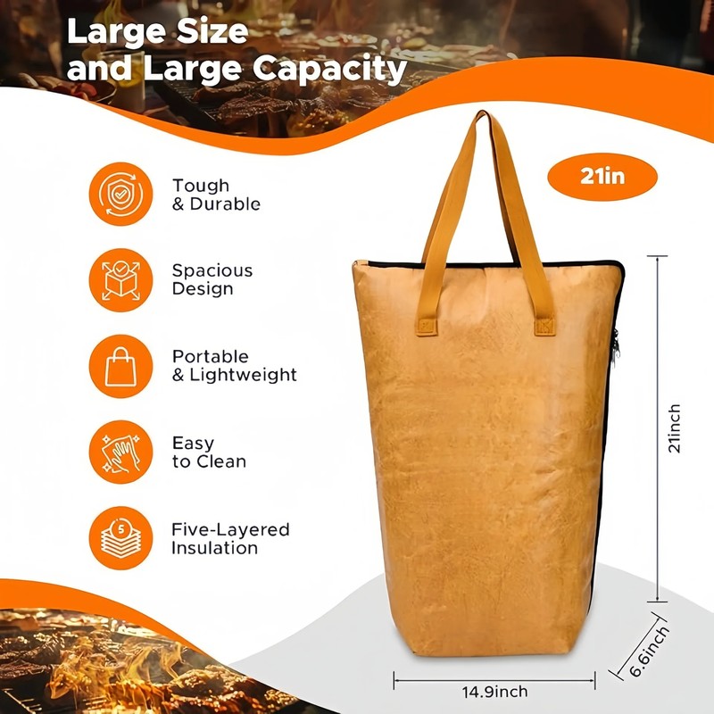 Insulated Picnic Cooler Bag for Outdoor Food Storage – Large