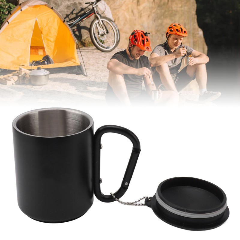 Stainless Steel Water Cup Double Layers Slip Resistant Practical Insulated