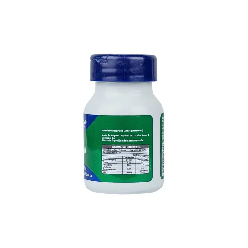 Espirulina Naturagel Cápsulas Spirulina Superfood Supplement, Energy Immunity