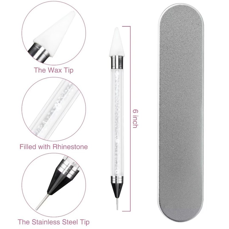 OOTDAY Rhinestone Picker Dotting Pen, Dual End Nail Rhinestone Picker