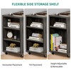 YITAHOME File Cabinet with Charging Station, Mobile Lateral Filing Cabinet
