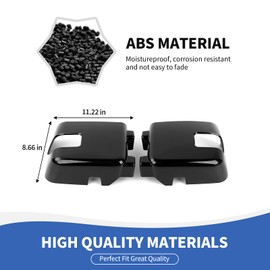 RAZPOY Rearview Mirror Cover Side Mirror Shell Trim Compatible with Ford F250/F350/F450/F550 2017-2023, Black