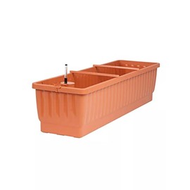 31" Self-Watering Windowbox for Flowers, Herbs and Succulents, Terra Cotta