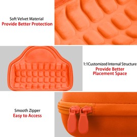 Aenllosi für JBL Charge 6 Bluetooth-Lautsprecher Hartschalen-Tragetasche mit Schulterriemen, Orange, nur Tasche