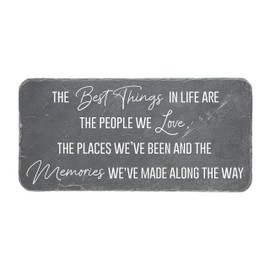 Pavilion Gift Company 25316 The Best Things-16" x 7.75" Garden Stone, Gray, White
