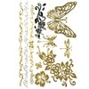 Wrapables Celebrity Inspired Temporary Tattoos in Metallic Gold Silver and